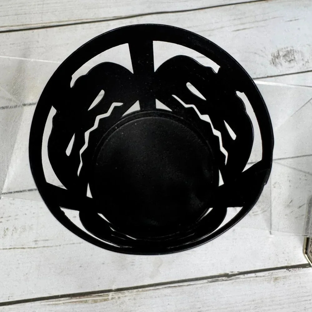 Halloween Jack-O-Lantern Black Metal‎ Candle Holder Pumpkin Cutout 4